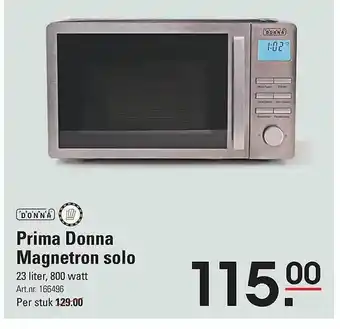 Sligro Prima donna magnetron solo aanbieding