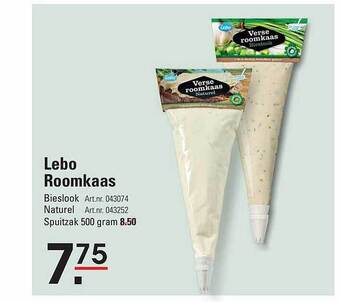 Sligro Lebo roomkaas aanbieding