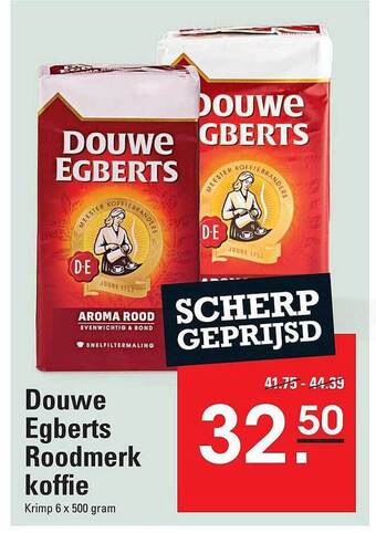 Sligro Douwe egberts roodmerk koffie aanbieding