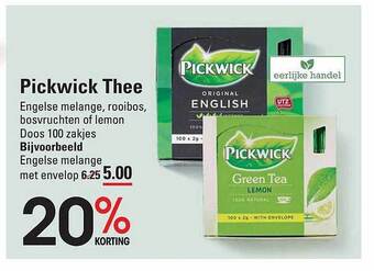 Sligro Pickwick thee aanbieding