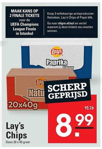 Sligro Lay's chips aanbieding