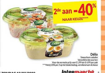 Intermarché Délio smeerbare salades aanbieding