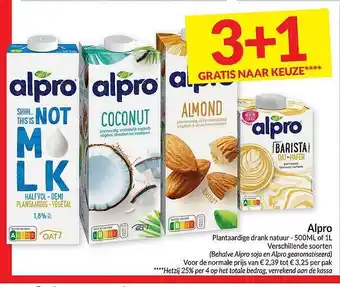 Intermarché Alpro plantaardige drank natuur aanbieding