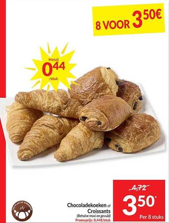 Intermarché Chocoladekoeken of croissants aanbieding