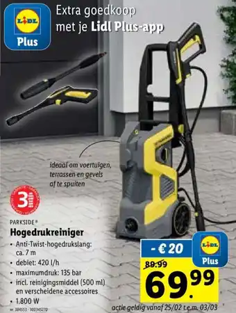 Parkside hogedrukreiniger 1800 W