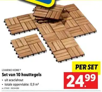 Livarno home set van 10 houttegels per set
