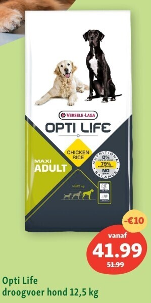 Maxi Zoo Opti life droogvoer hond 12,5 kg aanbieding