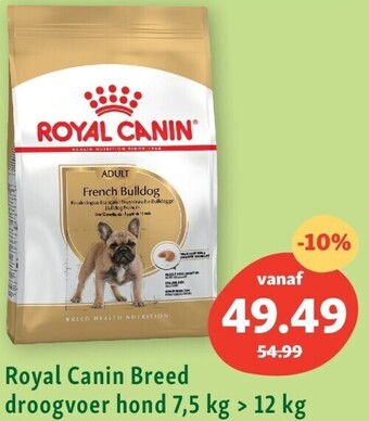 Maxi Zoo Royal canin breed droogvoer hond 7,5 kg > 12 kg aanbieding