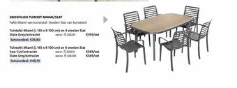 Dreamland Grosfillex tuinset miami-slat aanbieding