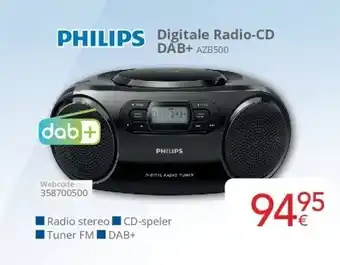 Eldi Philips digitale radio-cd dab+ azes00 aanbieding