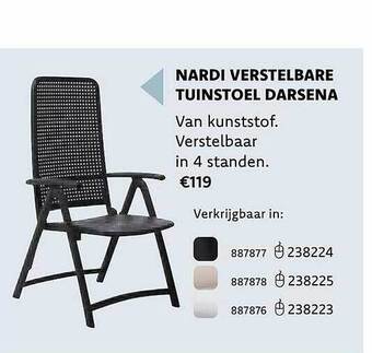 Nardi verstelbare tuinstoel darsena