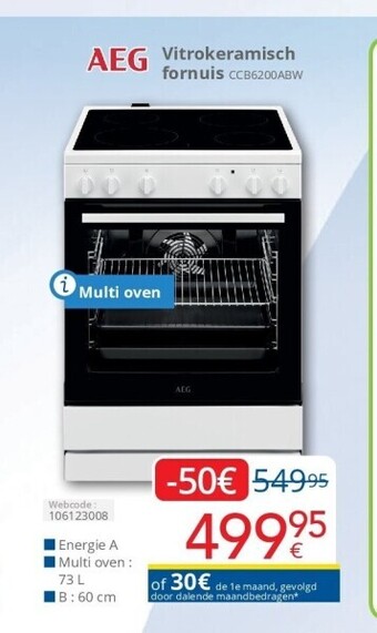 Eldi Vitrokeramisch fornuis aanbieding