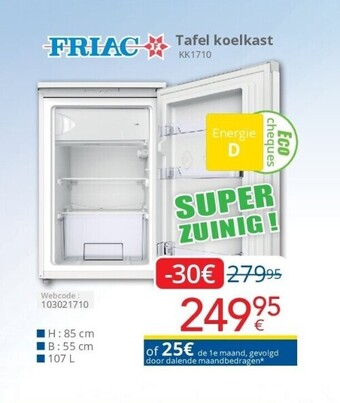 Eldi Tafel koelkast aanbieding