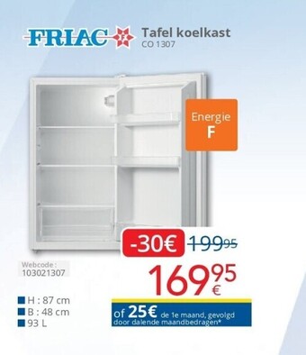 Eldi Tafel koelkast aanbieding