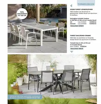 Dreamland Ocean tuinset lissabon-bondi, tuinset salo-bondi ceramic aanbieding