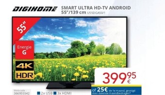 Digihome smart ultra hd-tv android 55/139 cm