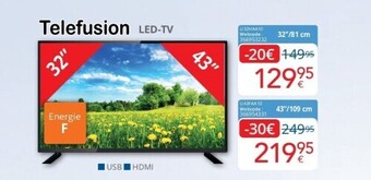 Telefusion led-tv 32’’/81 cm
