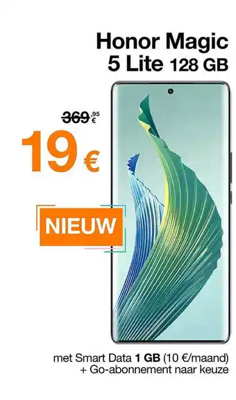 Orange Honor magic 5 lite 128 gb aanbieding