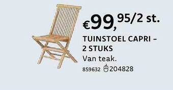 Tuinstoel capri - 2 stuks