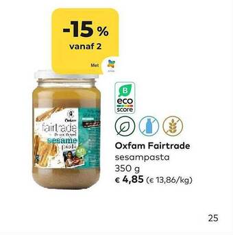 Bio Planet Oxfam fairtrade aanbieding