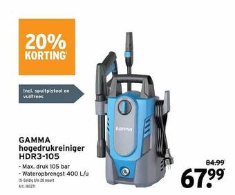 GAMMA Gamma hogedrukreiniger aanbieding