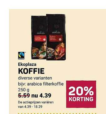 Ekoplaza Ekoplaza koffie aanbieding