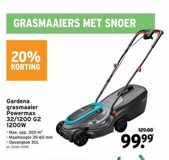 GAMMA Gardena grasmaaier powermax aanbieding