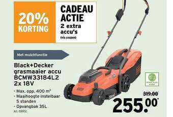 GAMMA Black+decker grasmaaier accu aanbieding