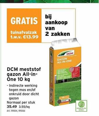 GAMMA Dcm meststof gazon all-in-one 10 kg aanbieding