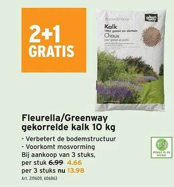 GAMMA Fleurella-greenway gekorrelde kalk 10 kg aanbieding