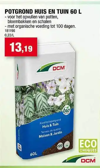 Hubo Potgrond huis en tuin 60l aanbieding