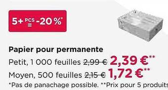 Pro-Duo Papier pour permanente aanbieding