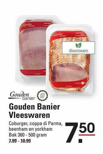 Sligro Gouden banier vleeswaren aanbieding
