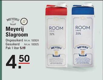 Sligro Meyerij slagroom aanbieding