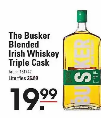 Sligro The busker blended irish whiskey triple cask aanbieding