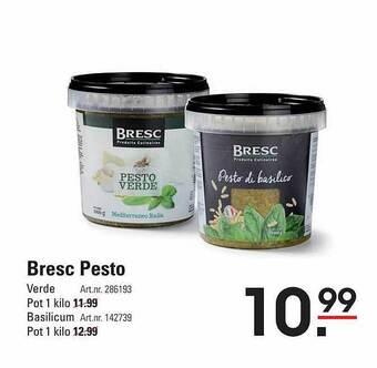 Sligro Bresc pesto aanbieding
