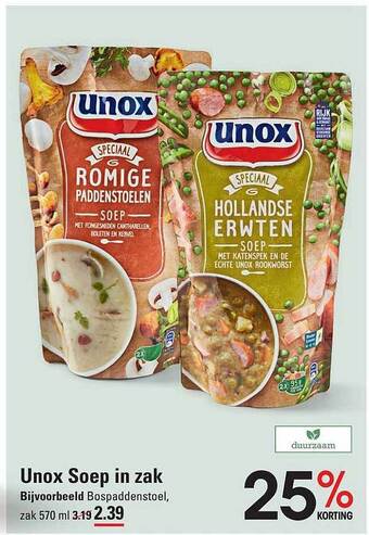 Sligro Unox soep in zak aanbieding