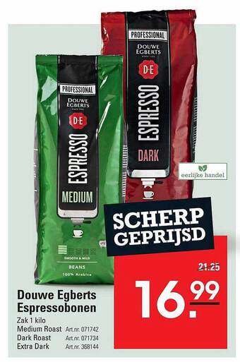 Sligro Douwe egberts espressobonen aanbieding