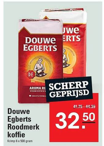 Sligro Douwe egberts roodmerk koffie aanbieding