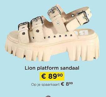 Lion platform sandaal