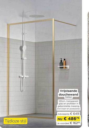 Vrijstaande douchewand