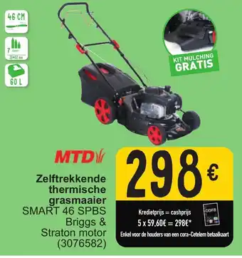 Cora MTD zelftrekkende thermische grasmaaier 60 L (3076582) aanbieding
