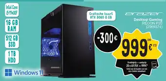 Cora Erazer desktop gaming recon p20 16GB RAM. 512 GB SSD windows 11 (2969374) aanbieding
