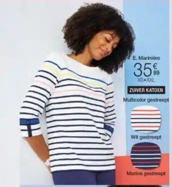 Damart Mariniere XS-XXL zuiver katoen aanbieding