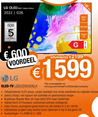 Expert LG OLED-TV LQOLED55G26LA aanbieding
