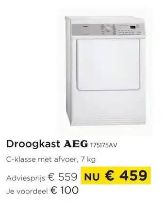 Molecule AEG T75175AV droogkast aanbieding