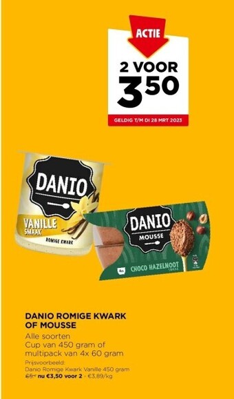 Jumbo Danio romige kwark of mousse aanbieding