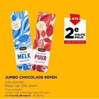 Jumbo Jumbo chocolade repen aanbieding