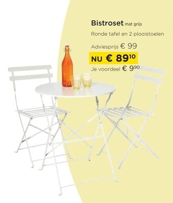 Bistroset mat grijs