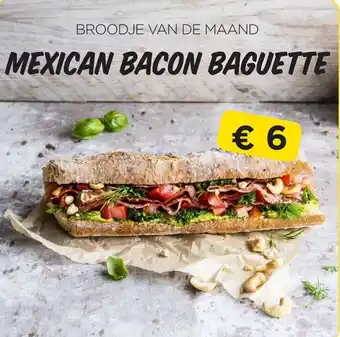 Mexican bacon baguette